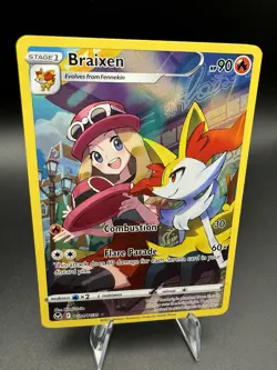Braixen TG01/TG30 Full Art Trainer Gallery Pokemon 2022 Silver Tempest NM - Image 1