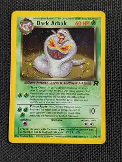 Pokemon TCG Dark Arbok Team Rocket Holo Unlimited Holo Rare 2/82 LP - Image 1