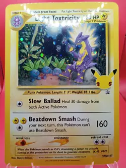 2021 Pokemon Celebrations Light Toxtricity #137 OVERSIZED DOUBLE SWIRL - Image 1