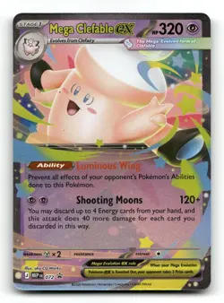 Mega Clefable ex 072 Holo Promo ME: Mega Evolution Promo Pokemon NM - Image 1