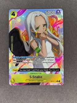 One Piece TCG: S-Snake OP13-114 Alt Art V2 AA NM Carrying on His Will English - Image 1