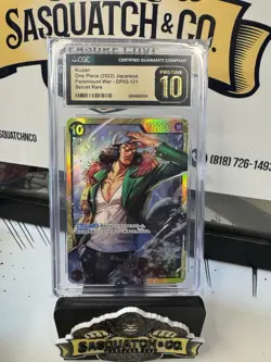 One Piece TCG CGC Pristine 10 Kuzan OP02-121 Secret Rare - Image 1