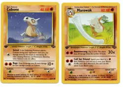 Pokemon TCG Base Jungle Marowak 1st Edition 39/64 Cubone 50/64 NM - Image 1