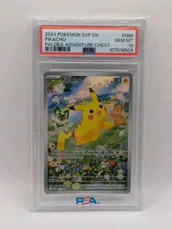 PSA 10 Pikachu Paldea Adventure Chest SVP 088 Black Star Promo Pokemon English - Image 1