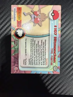2000 Pokemon Topps Chrome HITMONCHAN #107 Base BC - Image 2