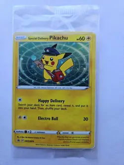 Pokemon TCG Pikachu Special Delivery Black Star Promo SWSH074 - Image 1