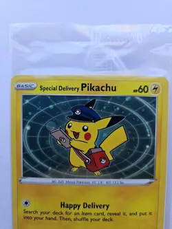 Pokemon TCG Pikachu Special Delivery Black Star Promo SWSH074 - Image 2