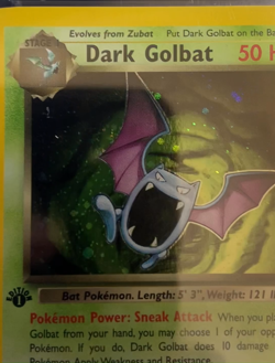 Dark Golbat Holo 1st Edition PSA 8 2000 Pokemon Rocket #7/82 Rare Swirl - Image 2