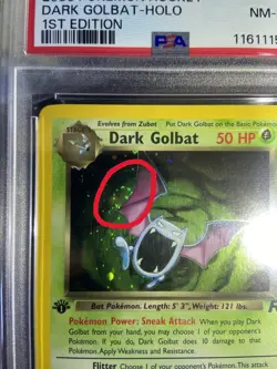 Dark Golbat Holo 1st Edition PSA 8 2000 Pokemon Rocket #7/82 Rare Swirl - Image 4