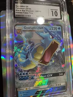 PROMO💧 Gyarados GX *CGC 10 2019 Pokemon Hidden Fates Black Star SM212 Perfect - Image 2