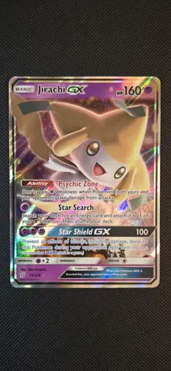 Pokemon Jirachi GX 79/236 Ultra Rare Full Art Holo Sm-Unified Minds Card - Image 1