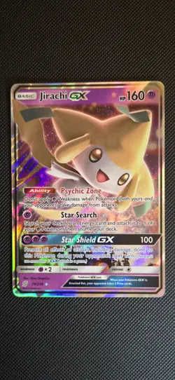 Pokemon Jirachi GX 79/236 Ultra Rare Full Art Holo Sm-Unified Minds Card - Image 2