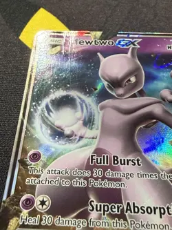 Pokemon Card Mewtwo GX 39/73 Shining Legends Holo Moderately Played/Damaged - Image 2