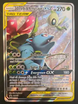 Pokemon Celebi & Venusaur GX SM167 SM Promo TAG TEAM - Image 1