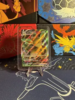 Leafeon VMAX 205/203 Ultra Rare Full Art Holo VMAX Pokemon TCG Evolving Skies NM - Image 1