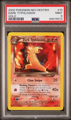 2002 POKEMON NEO DESTINY #10 DARK TYPHLOSION-HOLO PSA 9 - Image 1