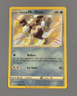 Galarian Mr. Mime SV020/SV122 Shiny Holo Rare Pokemon Shining Fates - Image 1