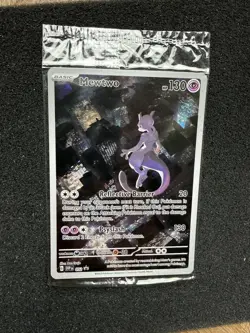 Pokemon Mewtwo SVP 052 Black Star Promo SEALED 151 UPC Full Art - Image 1