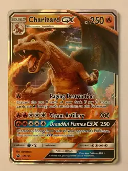Pokemon Sun & Moon Promos Holo Charizard GX SM195 - Image 1