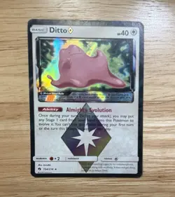 Pokemon Ditto Prism Star 154/214 Lost Thunder Prism Rare Holo English 2018 - Image 1