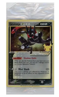 NM/M Pokemon TCG Greninja Gold Star SWSH144 Celebrations Black Star SEALED PROMO - Image 1