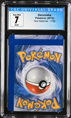 Darumaka Common Next Destinies 17/99 Pokemon ERROR Inverted Back CGC 7 - Image 1