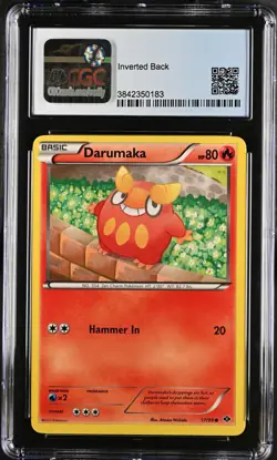 Darumaka Common Next Destinies 17/99 Pokemon ERROR Inverted Back CGC 7 - Image 2