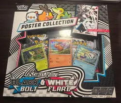 NEW SEALED POKEMON TCG SCARLET VIOLET BLACK BOLT WHITE FLARE POSTER COLLECTION - Image 2