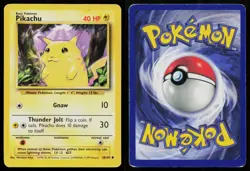 PIKACHU 58/102 COMMON BASE SET UNLIMITED POKEMON MP - Image 3