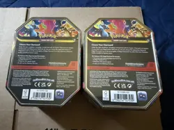 Pokemon TCG Mega Charizard X and Y ex Tin (Set of 2 Tins) Brand New Sealed - Image 3