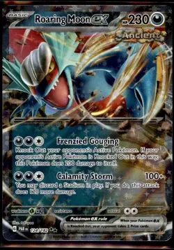 Pokemon TCG - Roaring Moon ex Double Rare SV04: Paradox Rift 124/182 NM - Image 1