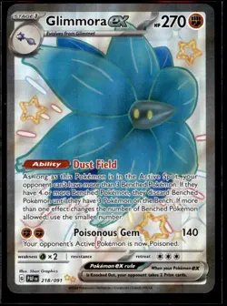 Pokemon TCG - Glimmora ex Shiny Ultra Rare SV: Paldean Fates 218/091 NM - Image 1