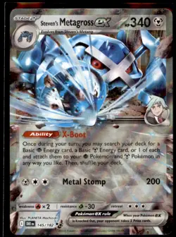 Pokemon TCG - Steven's Metagross ex Double Rare SV10: Destined Rivals 145/182 NM - Image 1