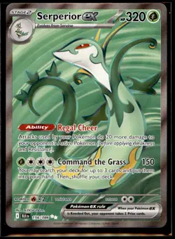 Pokemon TCG - Serperior ex - Ultra Rare SV: Black Bolt 156/086 NM - Image 1