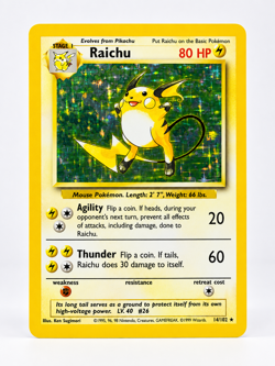 Pokemon TCG – Raichu Holo 14/102 Base Set NM - Image 1