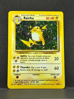 Pokemon TCG – Raichu Holo 14/102 Base Set NM - Image 4