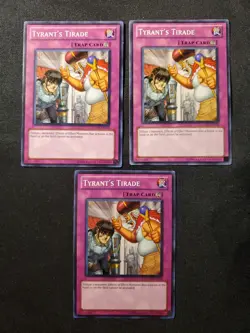 3x Tyrant's Tirade - STOR-EN078 - Common - Unlimited Edition NM Yugioh Playset - Image 1