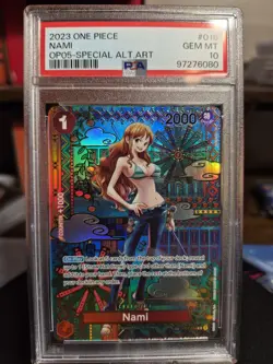 2023 One Piece Nami Special Alternate Art OP05-016, PSA 10 - Image 1