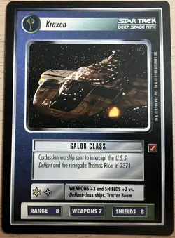 Kraxon Star Trek CCG Card Game Blaze of Glory Rare LP - Image 1