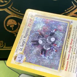 Lt. Surge's Magneton 8/132 Gym Heroes Holo SWIRL Pokemon Card LP - Image 4