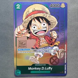 Monkey D. Luffy P-037 One Piece Promo Card TCG 1st Anniversary Stamped Foil - Image 1
