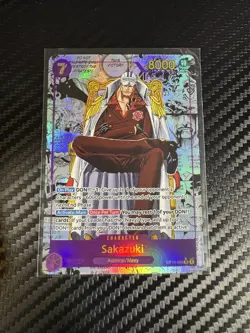 Bandai One Piece Card Game Sakazuki OP16-065 Manga Alt Art Holo English - Image 1