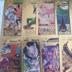 Pokemon Vmax V Vstar Gold Fan Art 12 cards Lot🖼NM - Image 1