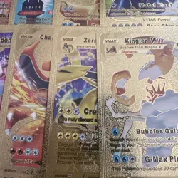 Pokemon Vmax V Vstar Gold Fan Art 12 cards Lot🖼NM - Image 3