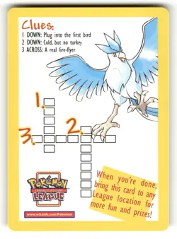 Legendary Birds Info Card Articuno Zapdos Moltres NM Pokemon Promo - Image 1