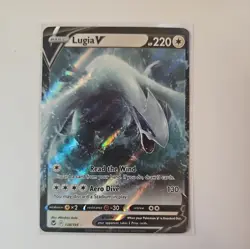 Pokemon Lugia v TCG 138/195 Sword & Shield Silver Tempest Holo Card - NM! - Image 1