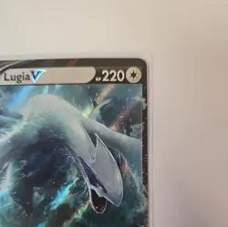 Pokemon Lugia v TCG 138/195 Sword & Shield Silver Tempest Holo Card - NM! - Image 2