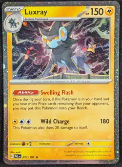 Luxray 2023 Paldea Evolved Cosmos Holo Rare Pokemon Card 071/193 (NM) - Image 1
