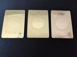 Thick Gold Pokemon Heavy Metal Gold Foil Card Set Of 3 Metal Charizard Rarity - Image 2