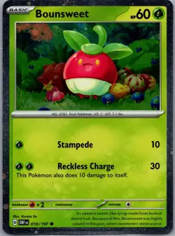 Bounsweet 016/197 Miscellaneous Cards & Products Pokemon TCG Holo C NM - Image 1